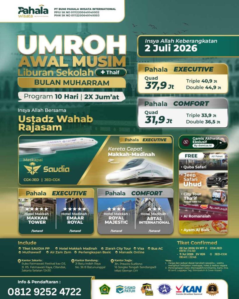 UMROH LIBUR SEKOLAH 2 JULI 2026