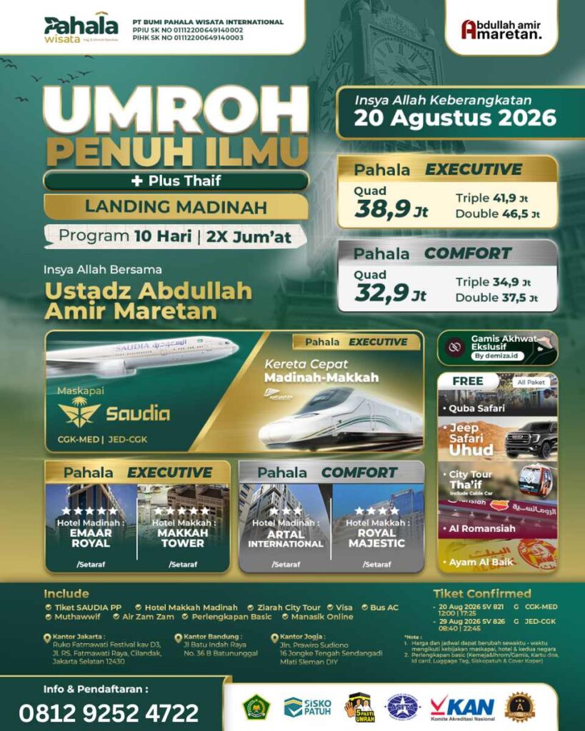 UMROH PENUH ILMU 20 AGUSTUS 2026